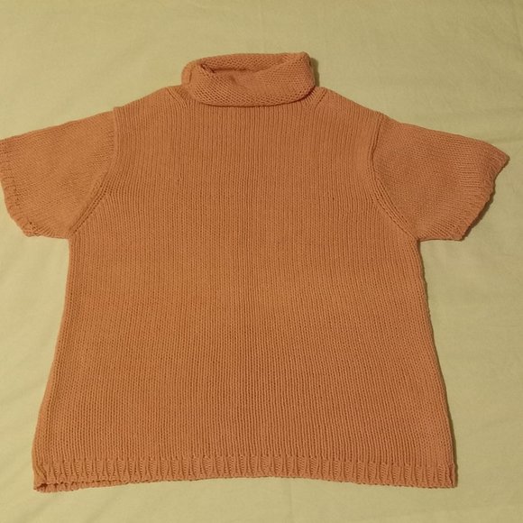 Jessica Sport women' short sleeve turtleneck 100 % cotton colour peach size 14- - Picture 2 of 5
